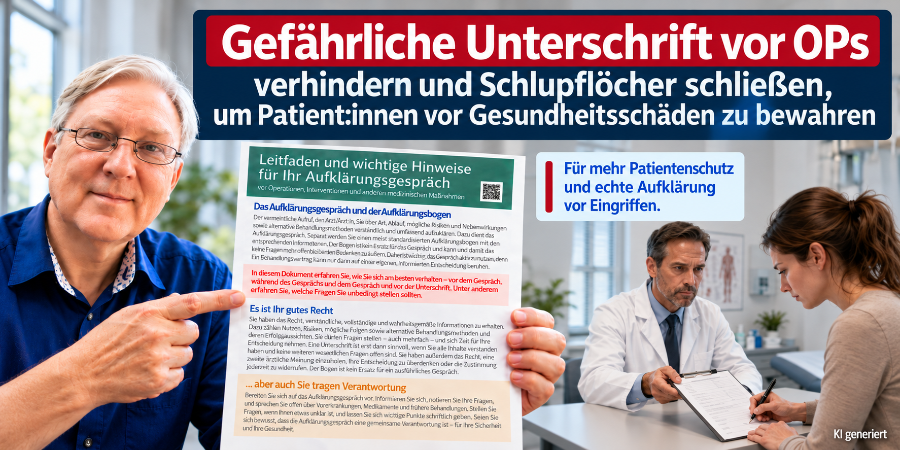 Petition: Gefährliche Unterschrift vor OPs verhindern