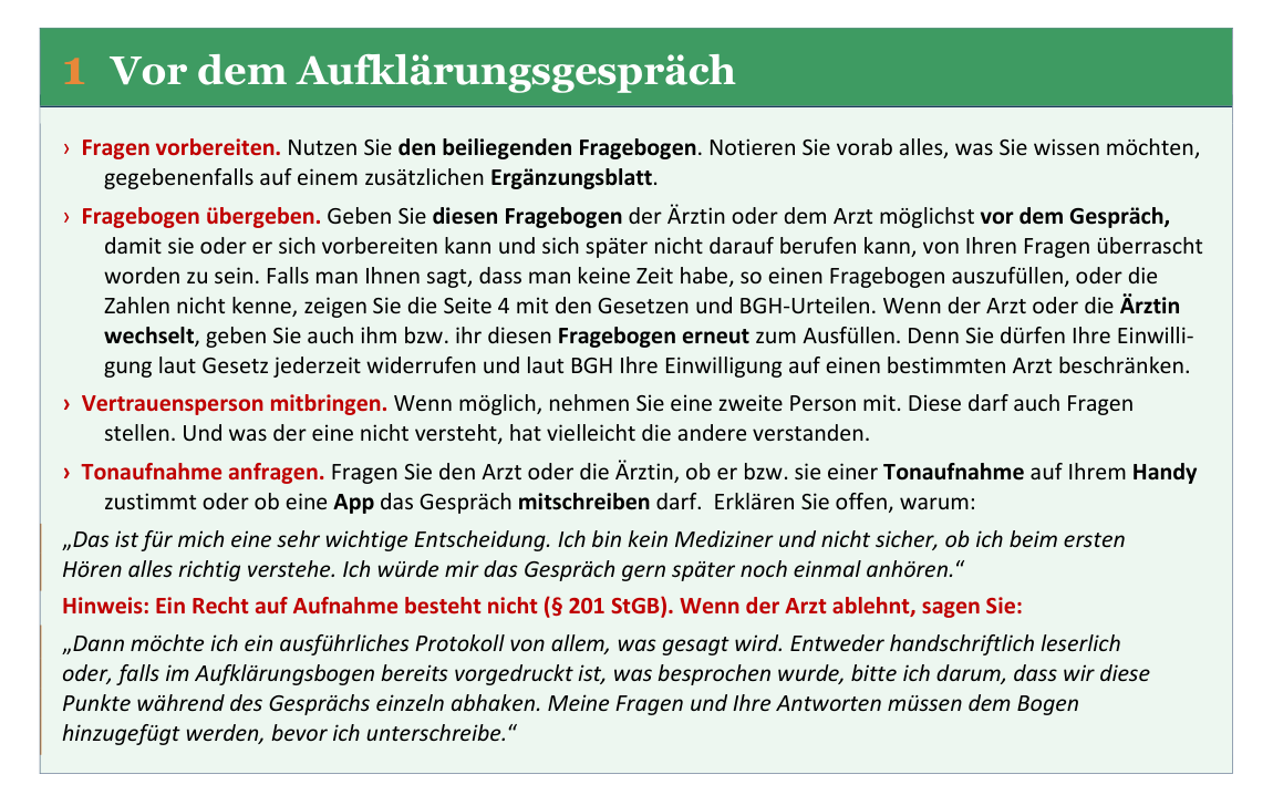 Vorschau: Vor dem Gespräch