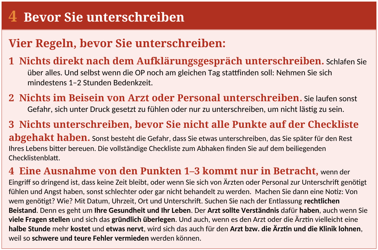 Vorschau: Vor der Unterschrift